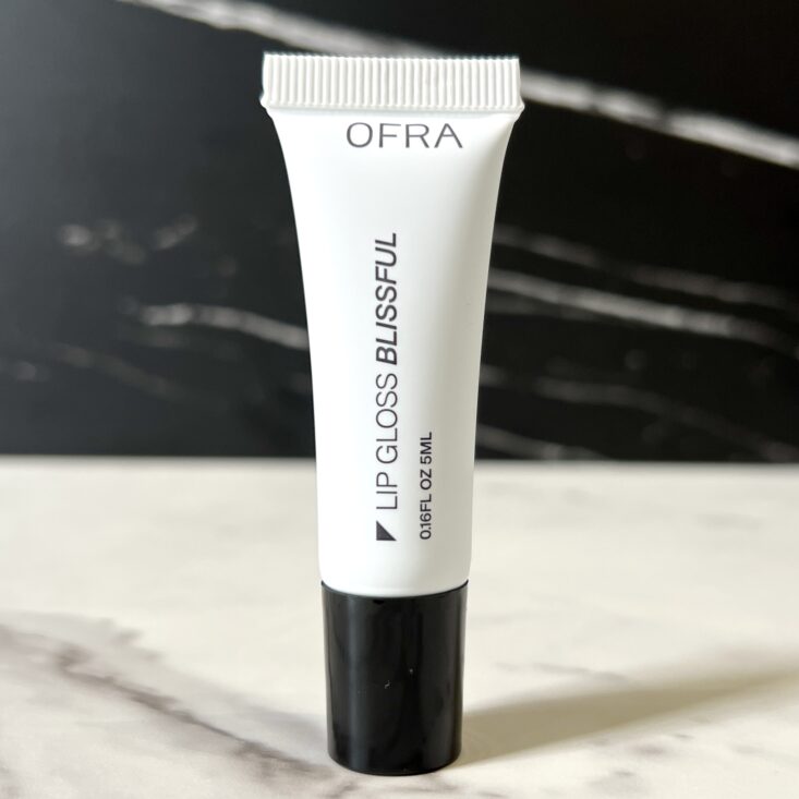 Front of Ofra Cosmetics Lip Gloss in Blissful for Ipsy Glam Bag March 2024