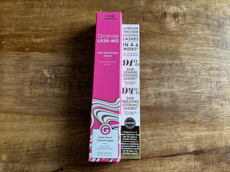 lash serum in pink packaging