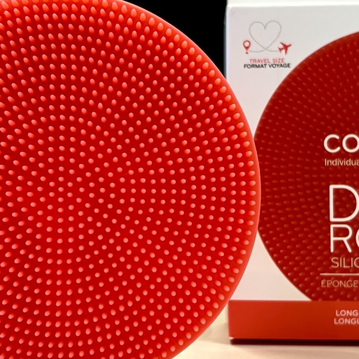 Closeup of Daily Concepts Silicone Scrubber for Cocotique March 2024