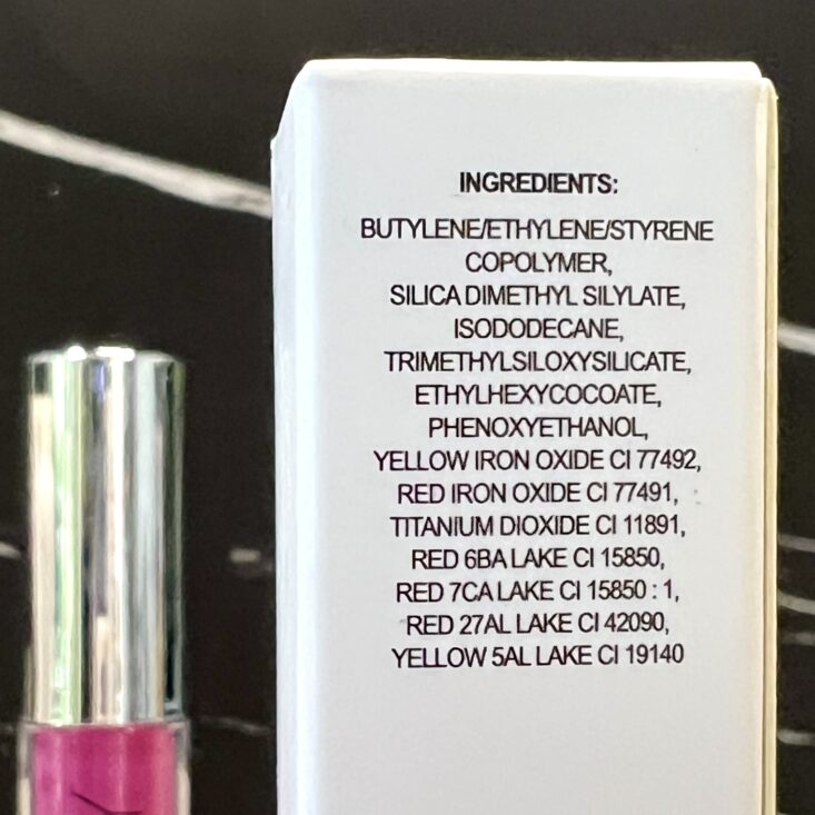 Back of The Glamatory Lip Potion for Cocotique March 2024
