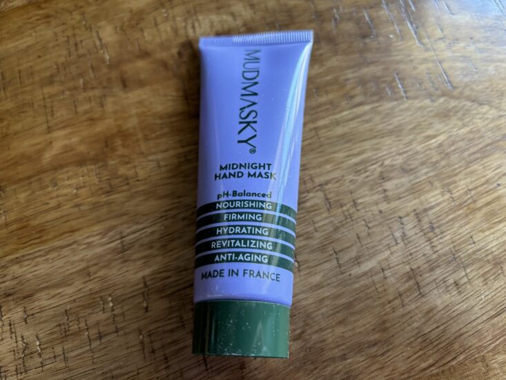 purple tube of Mudmasky overnight hand cream