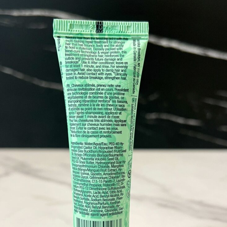 Back of Amika Treatment for Birchbox May 2024