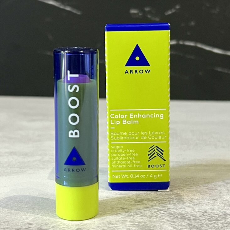 Front of Arrow Color Enhancing Lip Balm for Birchbox July 2024