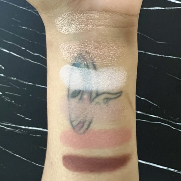 Swatches of Lithe Eyeshadow Palette for Ipsy Glam Bag July 2024