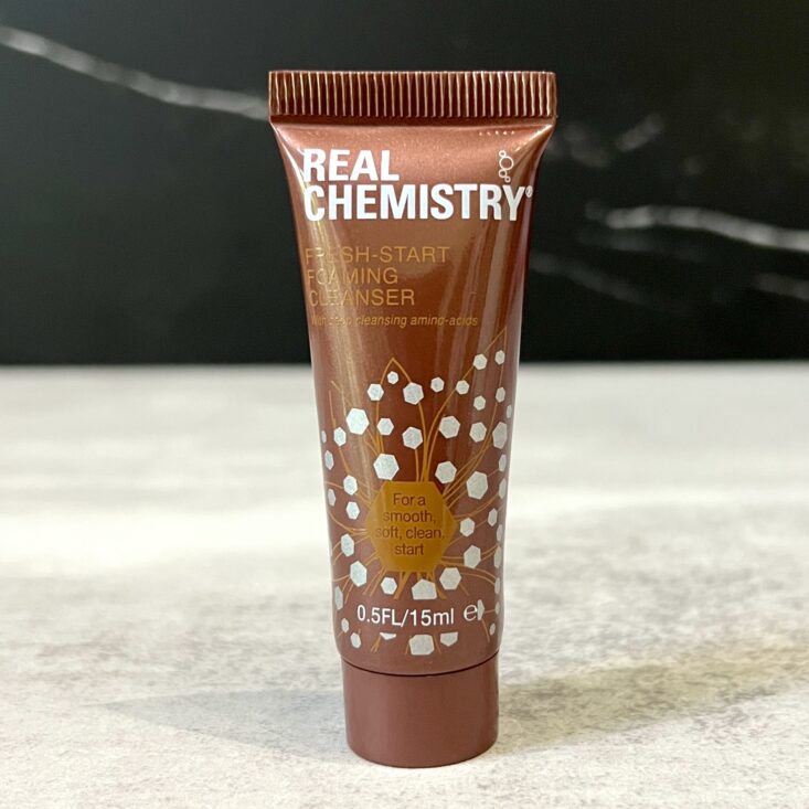 Front of Real Chemistry Cleanser for Ipsy Glam Bag July 2024