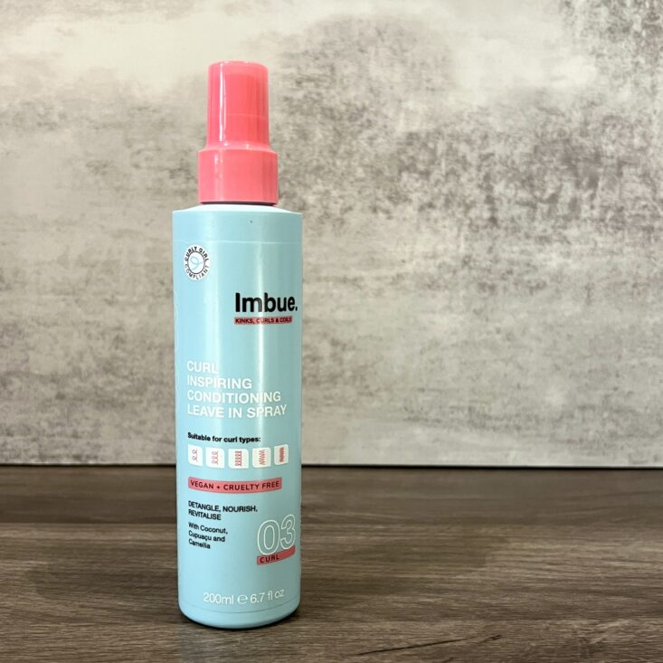 Front of Imbue Leave-in Spray for Cocotique July 2024