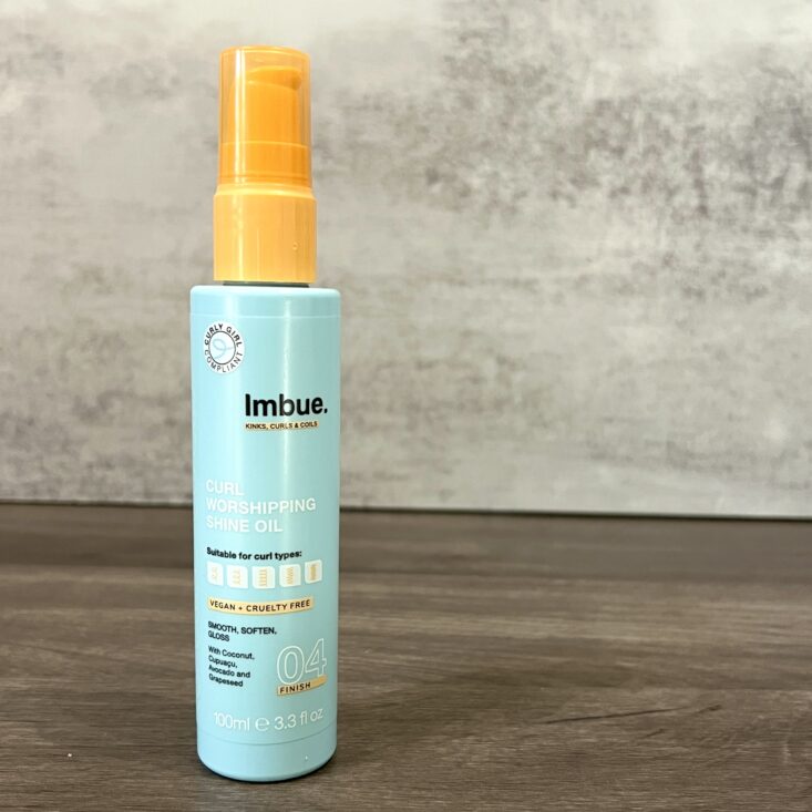 Front of Imbue Shine Oil for Cocotique July 2024