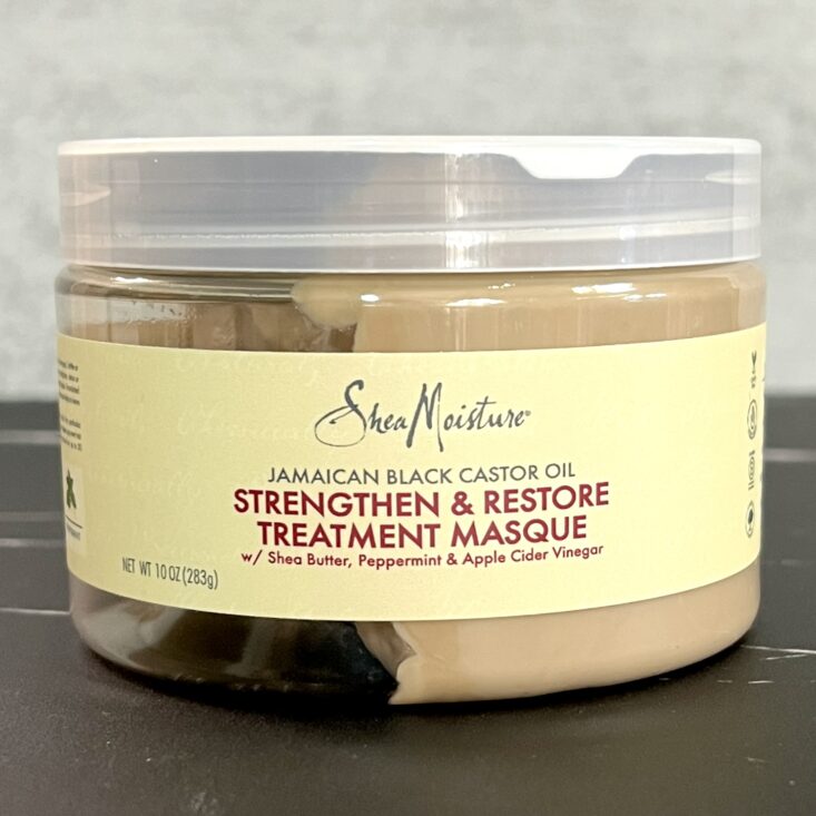 Front of SheaMoisture Treatment Masque for Cocotique August 2024