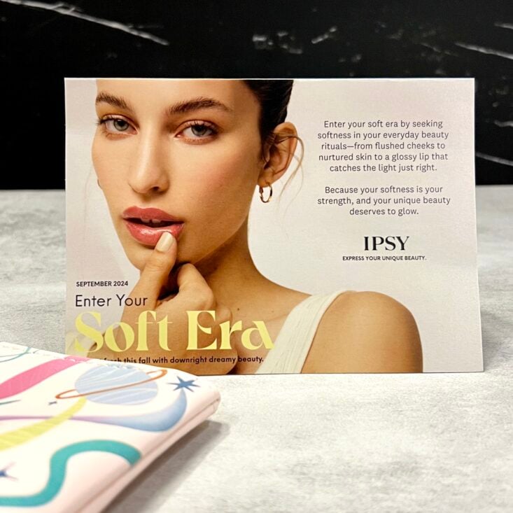 Front of Card for Ipsy Glam Bag September 2024