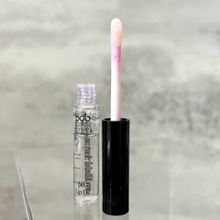 Closeup of Billion Dollar Beauty pH Lip Oil for BirchBox October 2024