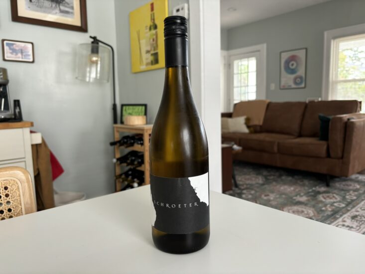 bottle of Mick Schroeter Russian River Chardonnay 2023