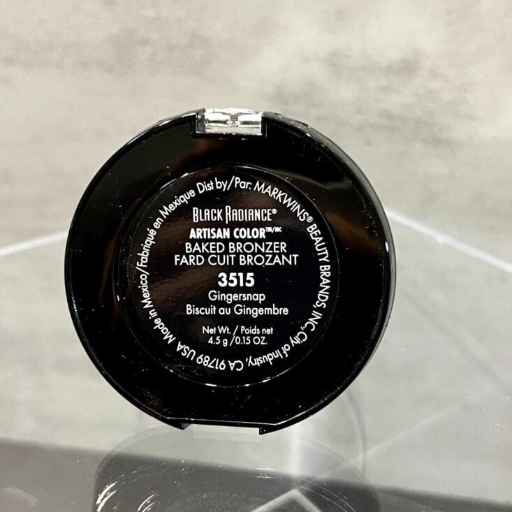 Back of Black Radiance Baked Bronzer for Cocotique September 2024