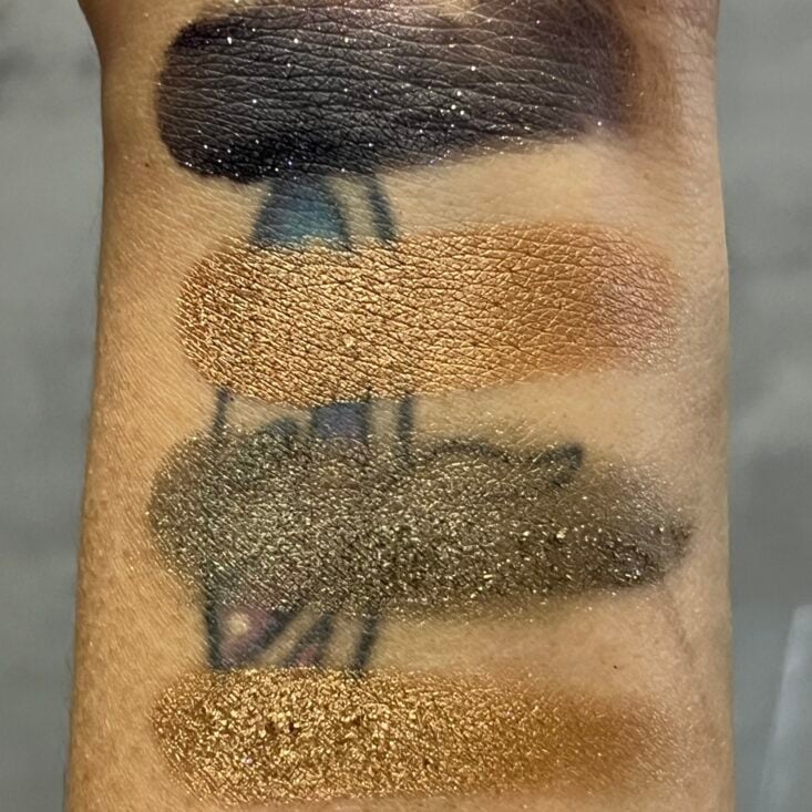 Swatch of Black Radiance Eyeshadow Palette for Cocotique September 2024