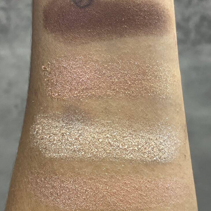 Swatch of Black Radiance Eyeshadow Palette for Cocotique September 2024