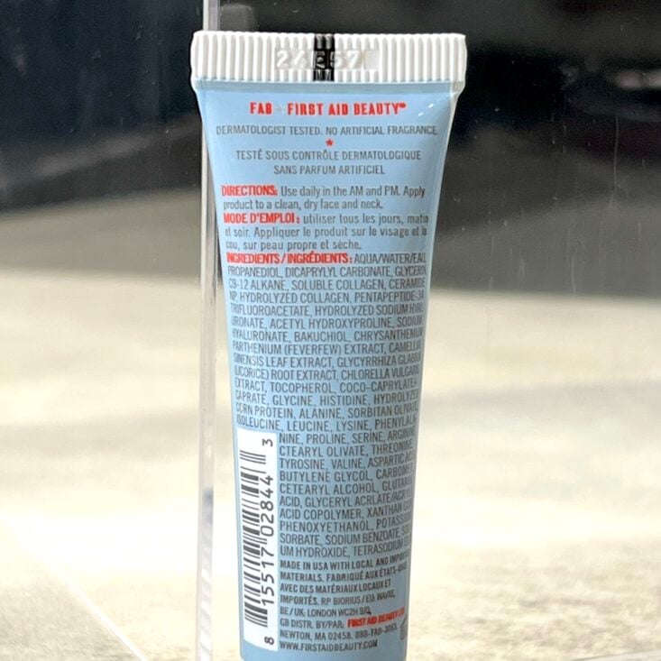 Back of First Aid Beauty Serum for Ipsy Glam Bag November 2024