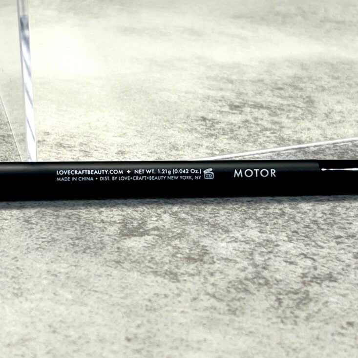 Back of Lovecraft Beauty Eye Pencil for Ipsy Glam Bag November 2024