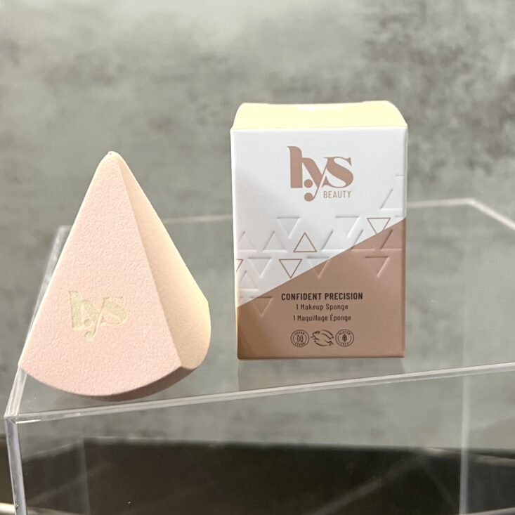 Front of LYS Beauty Precision Makeup Sponge for Ipsy Glam Bag December 2024