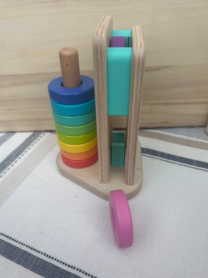 lovevery rainbow peg toy front angle