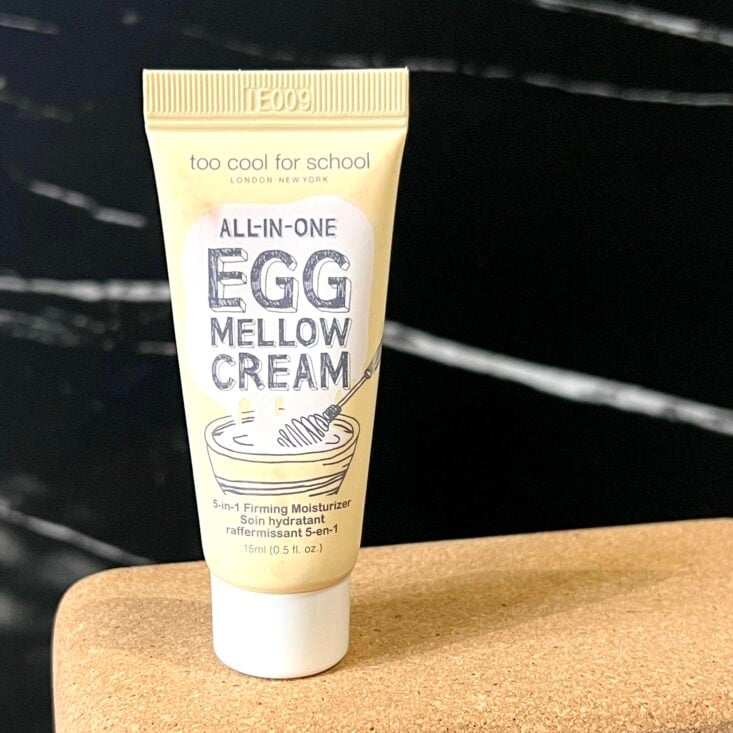 Front of Too Cool for School Egg Mellow Cream for Birchbox January 2025