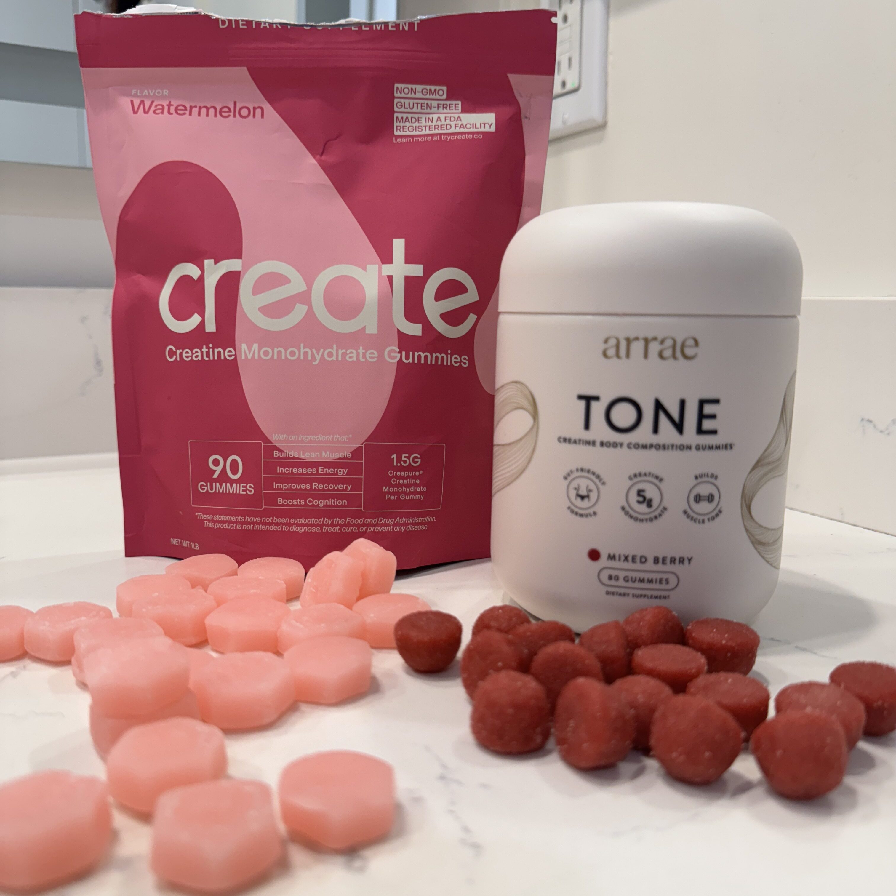 Arrae Tone vs. Create Creatine: Which Gummies Pack the Bigger Punch?