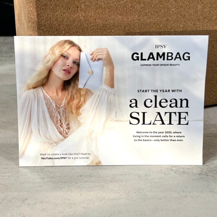 Front Card for Ipsy Glam Bag January 2025