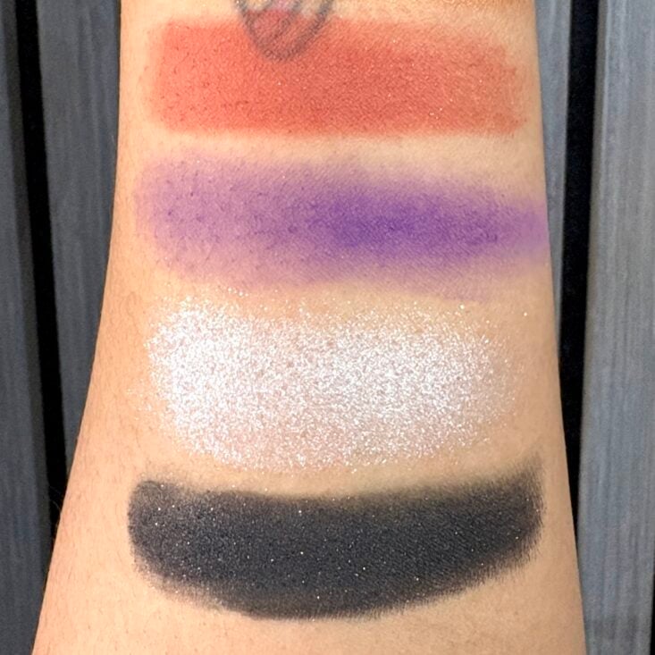 Swatch of Eyeshadow Palette for Cocotique January 2025