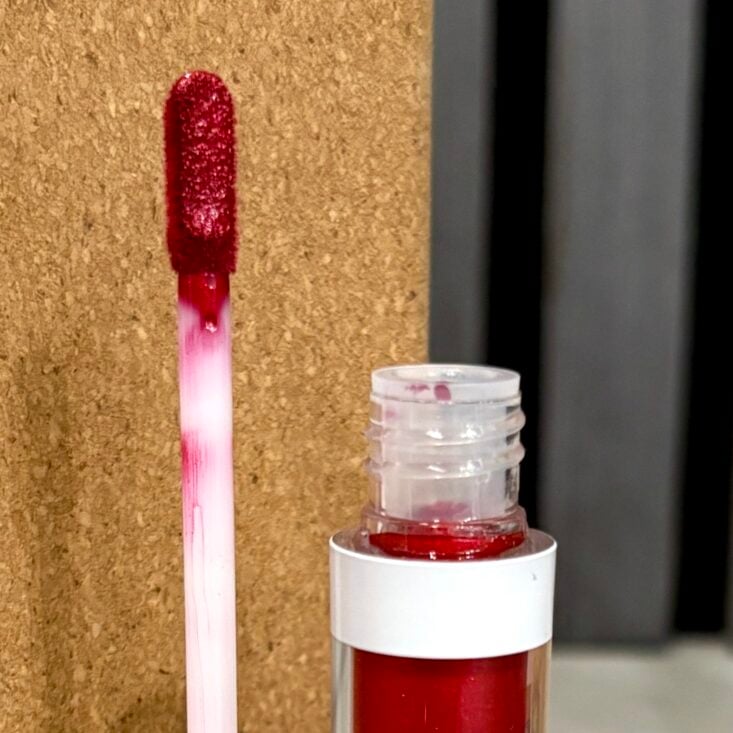 Closeup of Liquid Lip Red for Cocotique January 2025