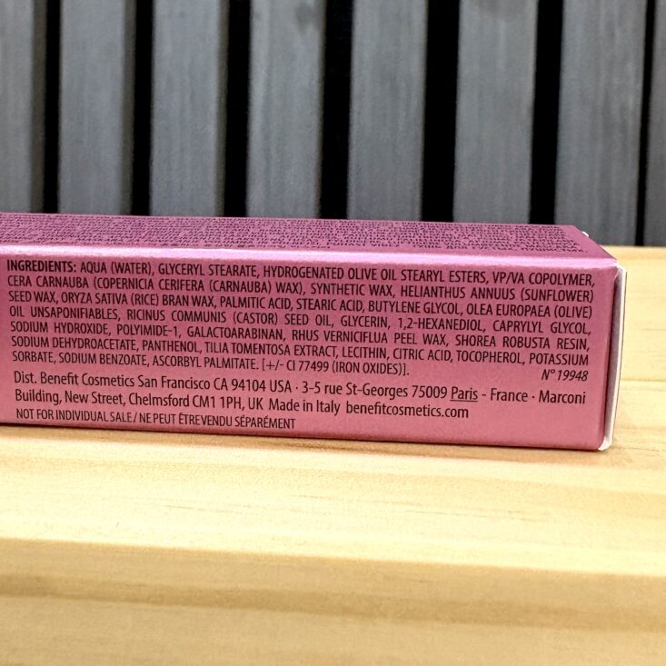 Back of Benefit Cosmetics Mascara for Ipsy Glam Bag February 2025