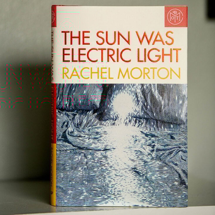 The April 2025 Book of the Month Club book sits on a shelf