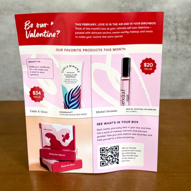 Back of Card for Birchbox March 2025
