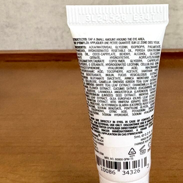 Back of Gloss Moderne Eye Elixir for Ipsy Glam Bag March 2025