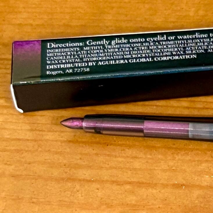 Back of Illuminati Cosmetics Gel Eyeliner for Ipsy Glam Bag April 2025