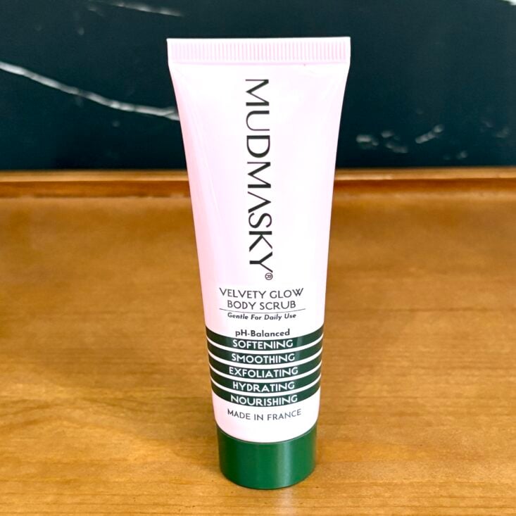 Front of Mudmasky Body Scrub for Ipsy Glam Bag April 2025