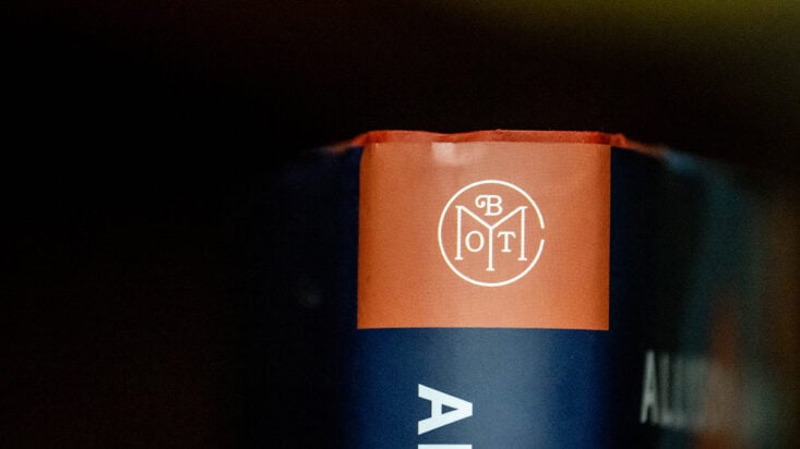 Book of the Month logo on the top of a book jacket