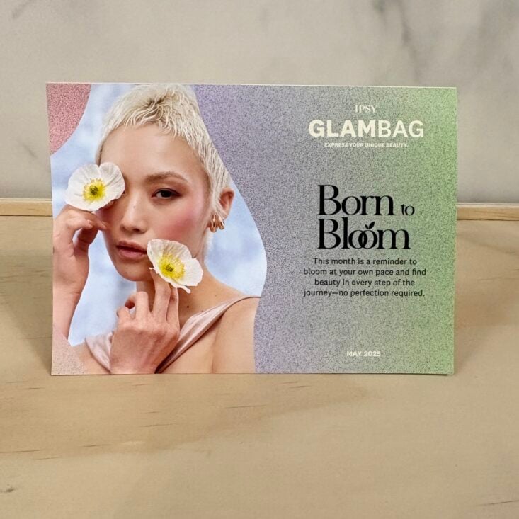 Front of Card for Ipsy Glam Bag May 2025