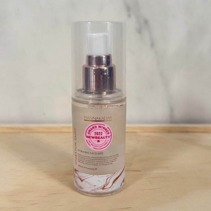 Front of Manna Kadar Hydrating Face Mist for Ipsy Glam Bag May 2025