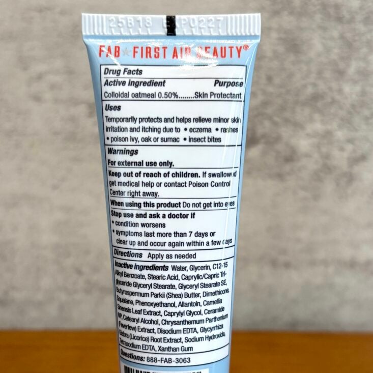Back of First Aid Beauty Body Lotion for Ipsy Glam Bag June 2025