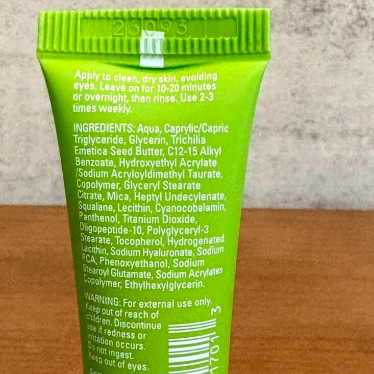 Back of Goldfaden MD Treatment Mask for Ipsy Glam Bag June 2025
