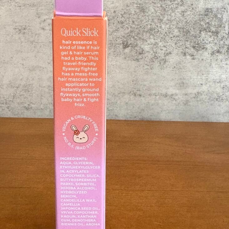 Back of Insert Name Here Quick Slick for Ipsy Glam Bag June 2025