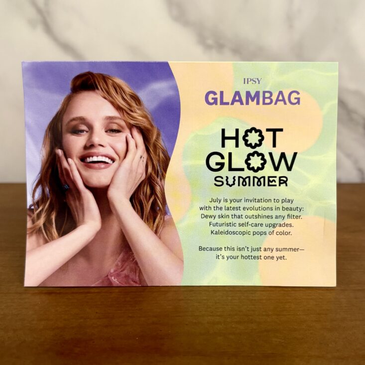 Front of Card for Ipsy Glam Bag July 2025