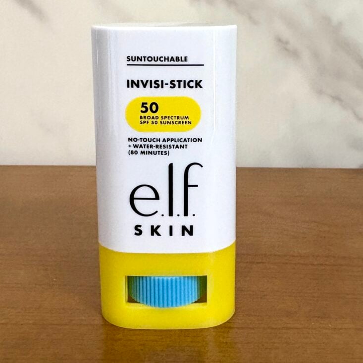 Front of E.L.F. Skin Suntouchable Invisi-Stick for Ipsy Glam Bag July 2025