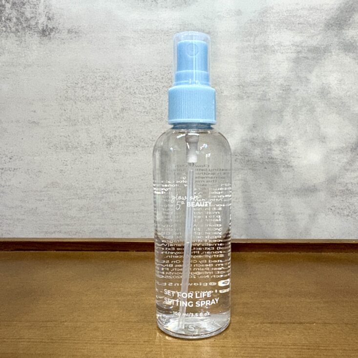 Front of Glow on 5th Beauty Setting Spray for Ipsy Glam Bag August 2025
