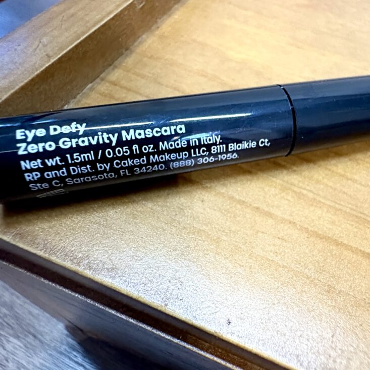 Back of Half Caked Mascara for Ipsy Glam Bag August 2025