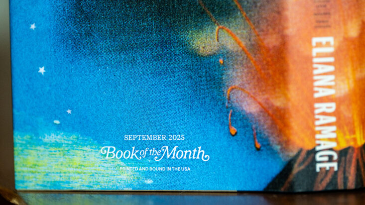 September 2025 book of the month logo on a book jacket