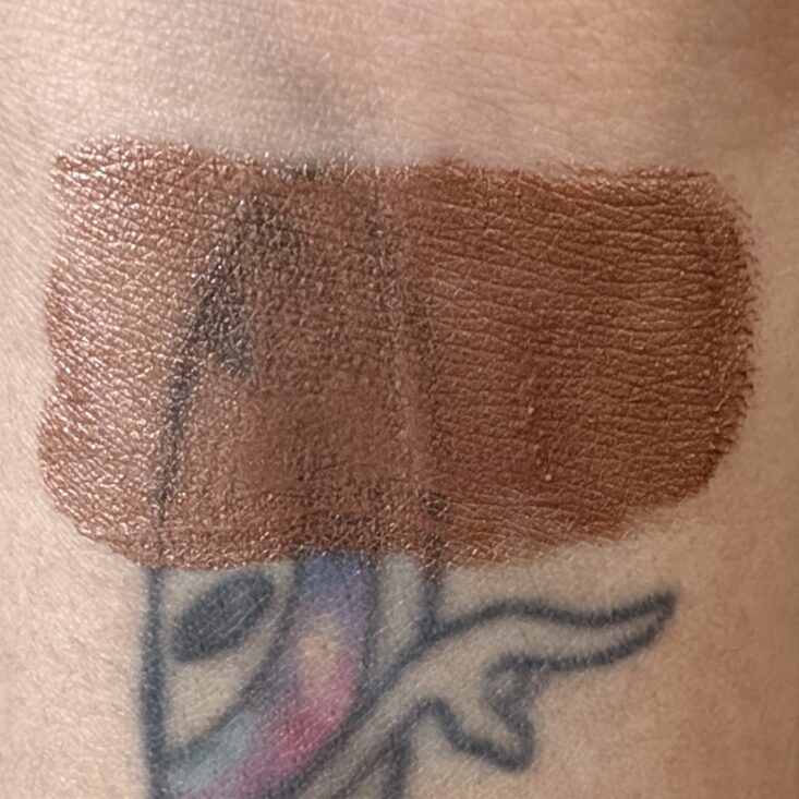 Swatch of E.L.F. Skin Bronzing Drops in Copper Gold for Ipsy Glam Bag September 2025