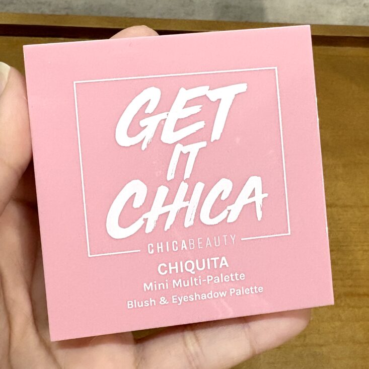 Front of Chica Beauty Multi Eyeshadow and Blush Palette for Ipsy Glam Bag October 2025