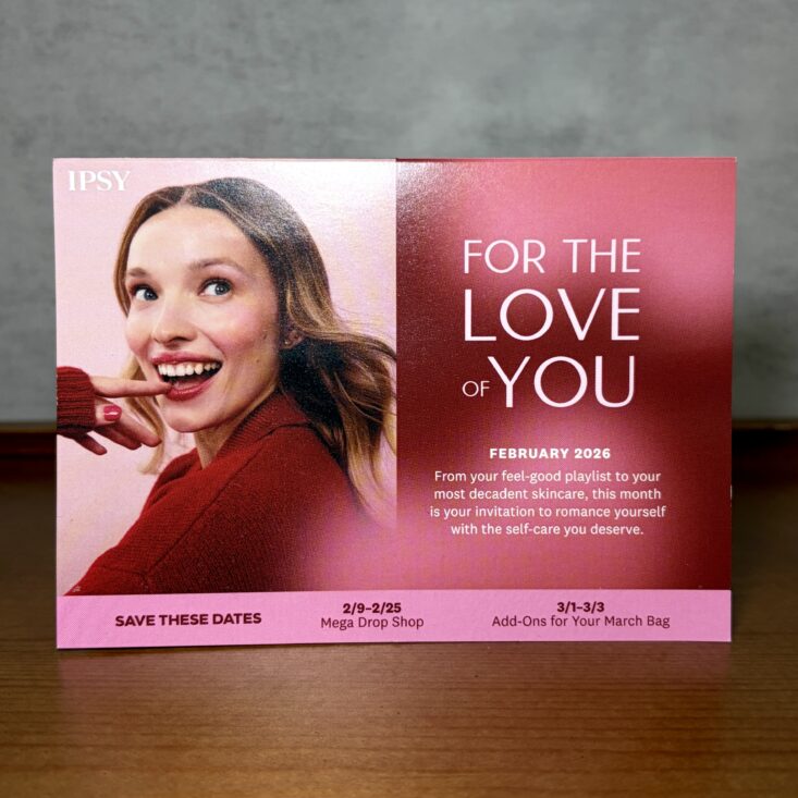 Front of Card for Ipsy Original February 2026