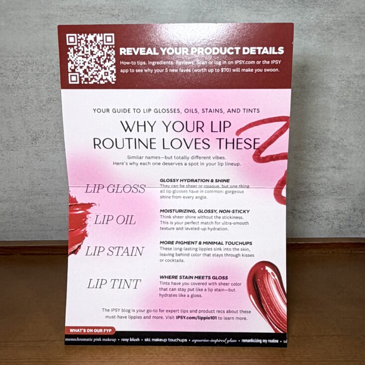 Inside Card for Ipsy Original February 2026