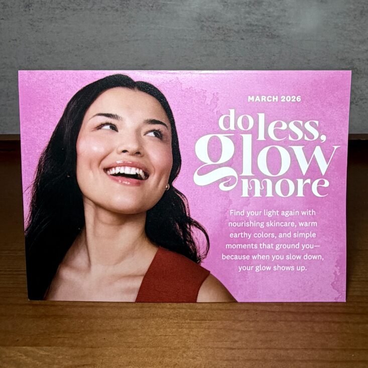 Front of Card for Ipsy Glam Bag March 2026