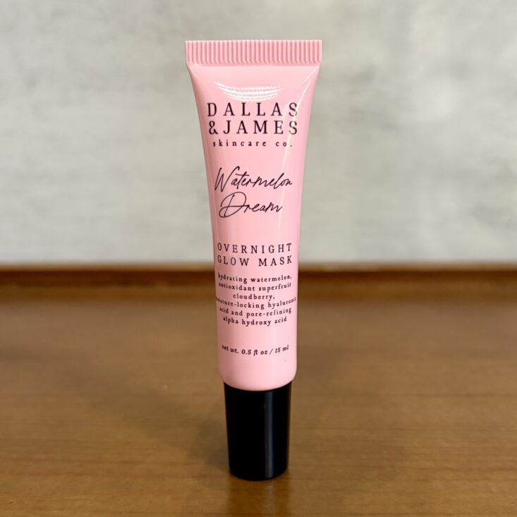 Front of Dallas and James Overnight Glow Mask for Ipsy Glam Bag March 2026
